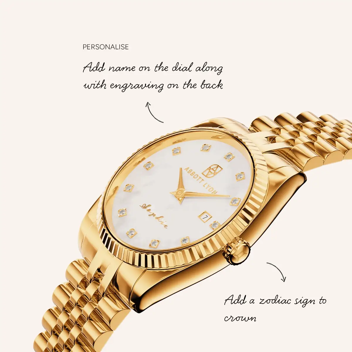 30mm Custom Belgravia Watch (Gold) - Image 3