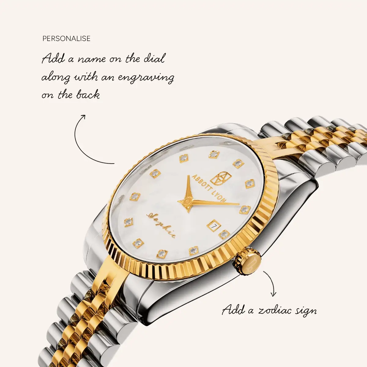 30mm Custom Belgravia Watch (Two Tone) - Image 3