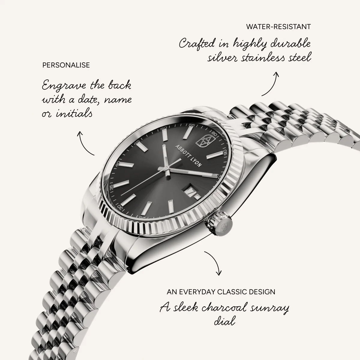 Belgravia 41 Grey Men's Watch (Silver) - Image 3
