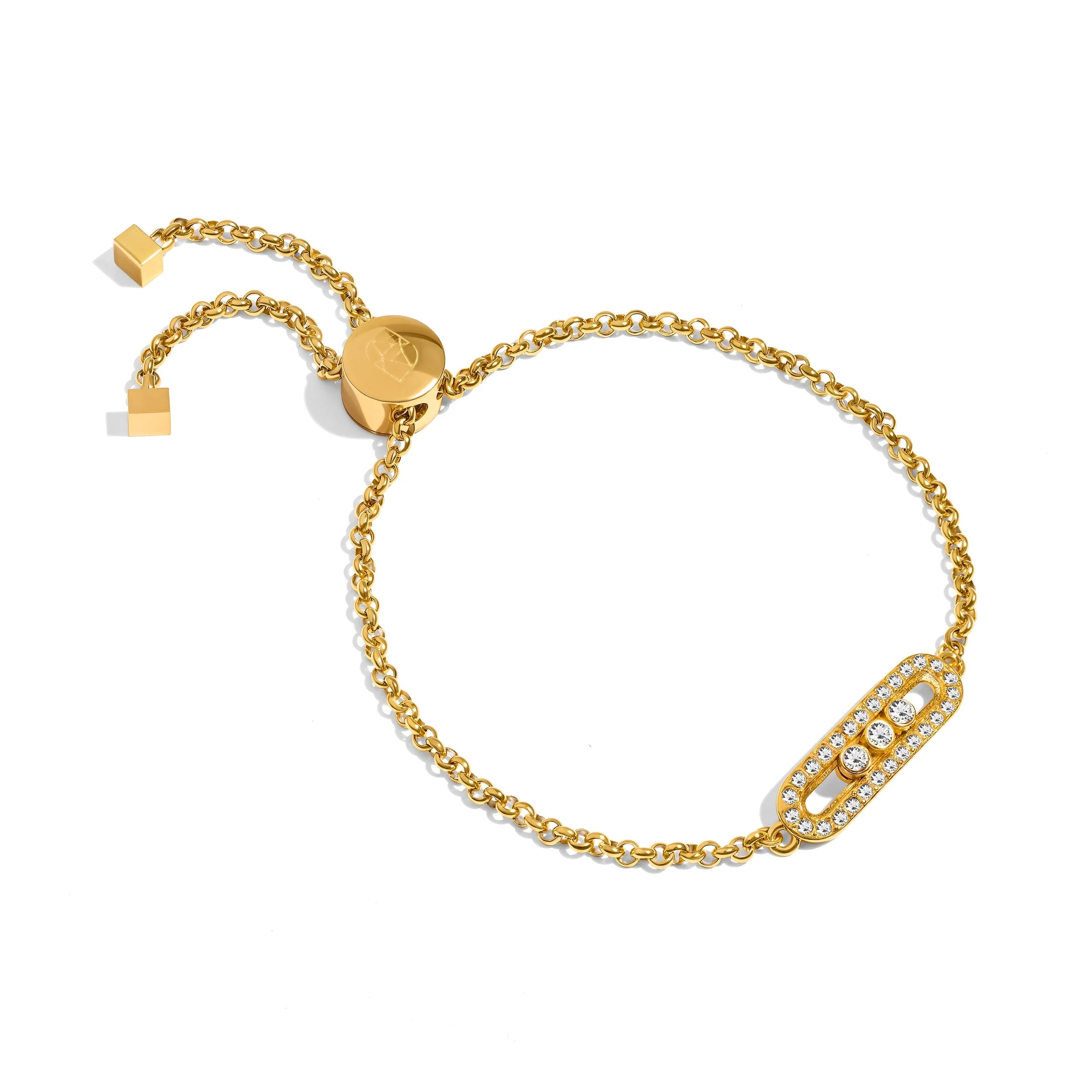 Birthstone Kinetic Pavé Bracelet (Gold) - Image 6