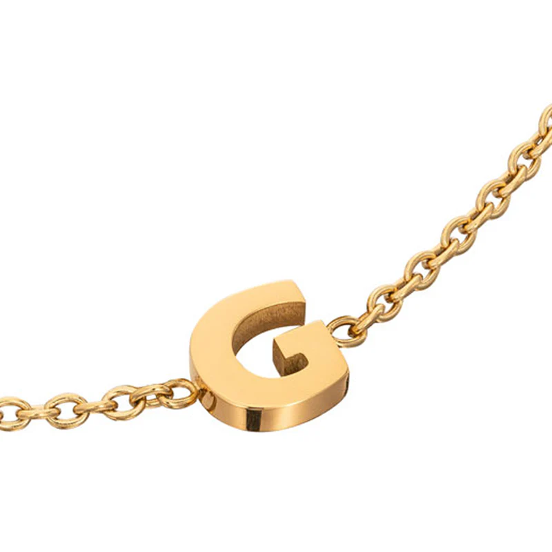 Birthstone & Made Mine Letter Bracelet (Gold) - Image 26