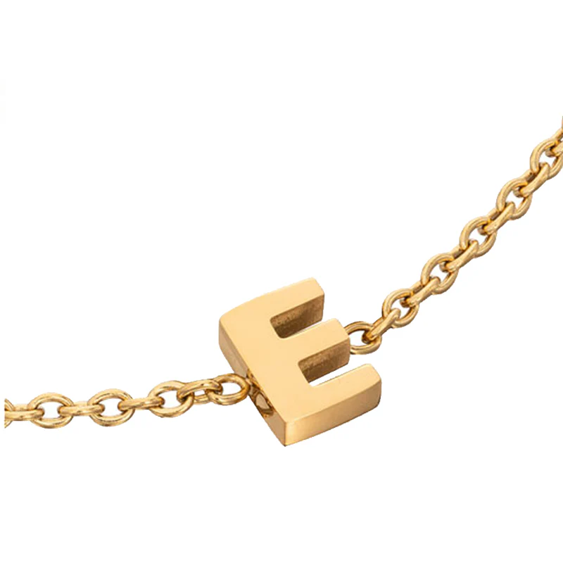 Birthstone & Made Mine Letter Bracelet (Gold) - Image 28