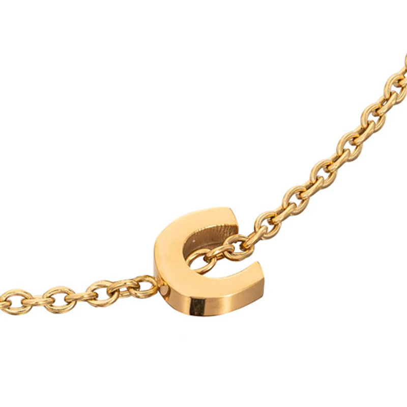 Birthstone & Made Mine Letter Bracelet (Gold) - Image 30