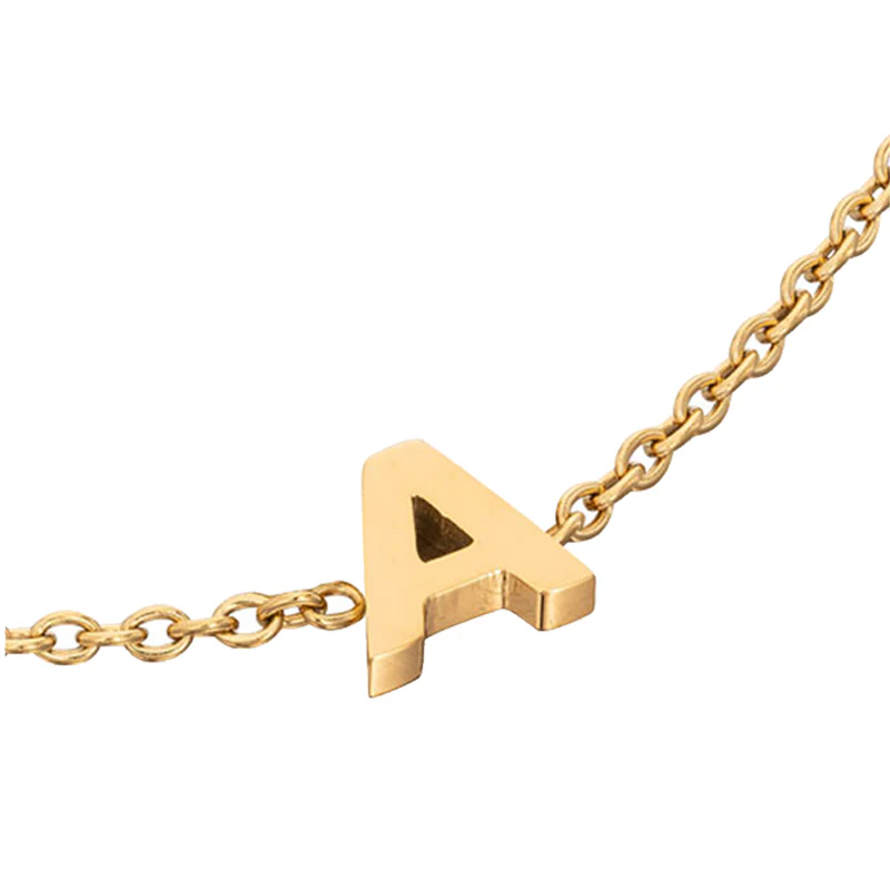 Birthstone & Made Mine Letter Bracelet (Gold) - Image 32