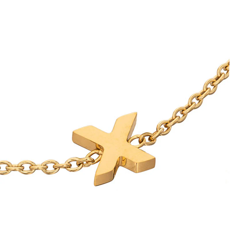 Birthstone & Made Mine Letter Bracelet (Gold) - Image 9