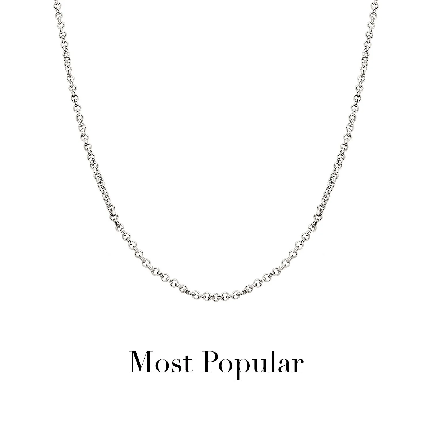 Layering Box Chain Necklace (Silver) - Image 2