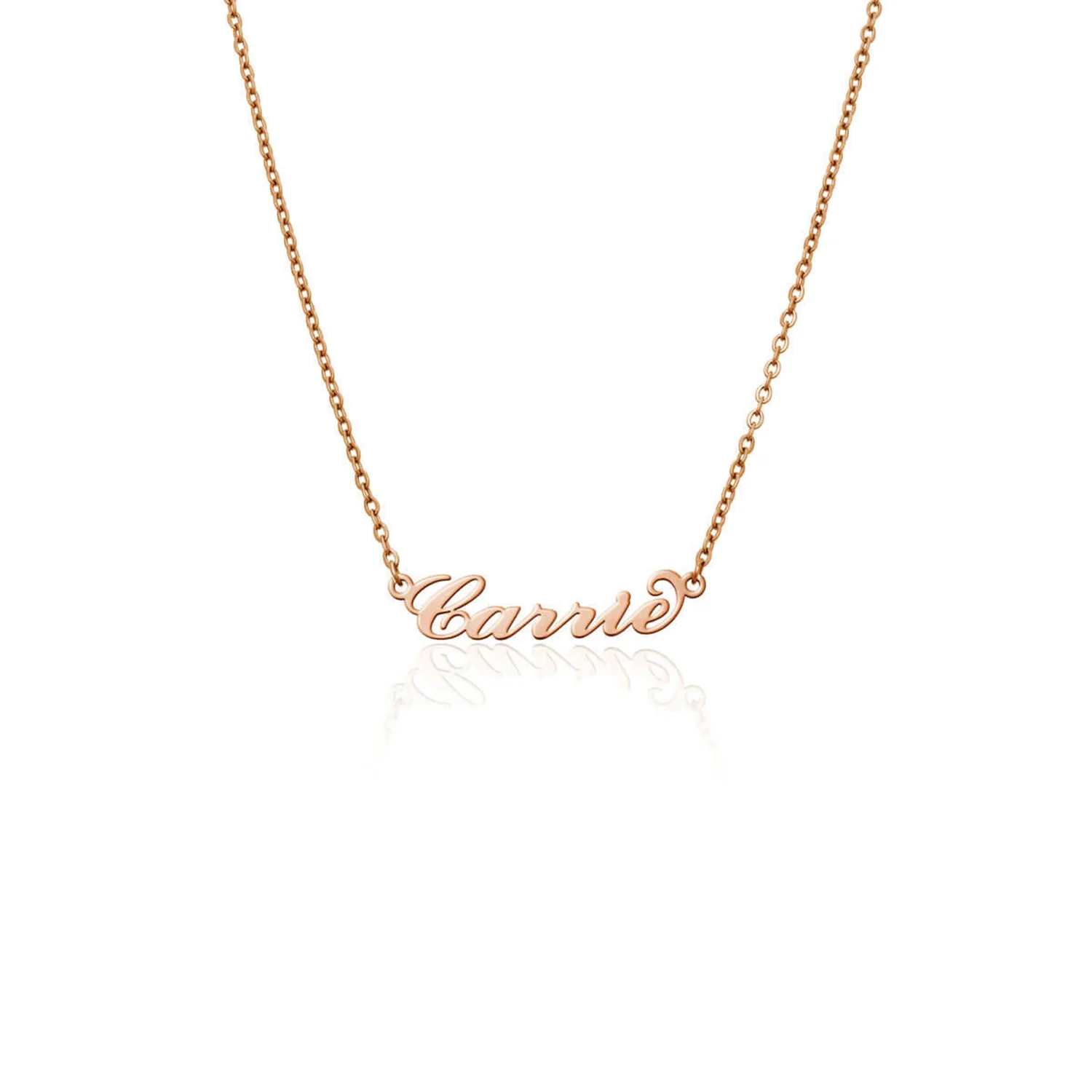 Carrie Name Necklace (Rose Gold) - Image 5