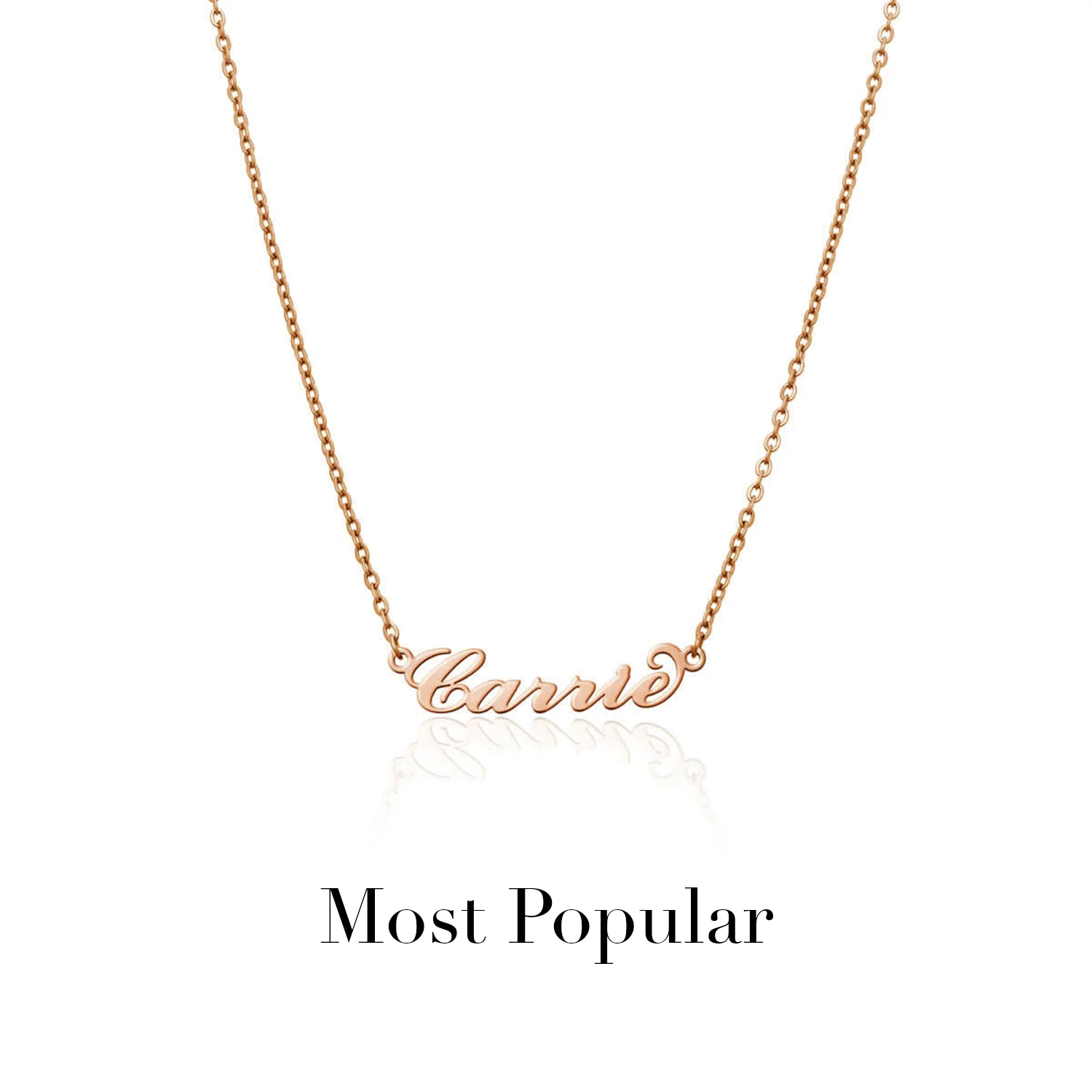 Carrie Name Necklace (Rose Gold) - Image 6