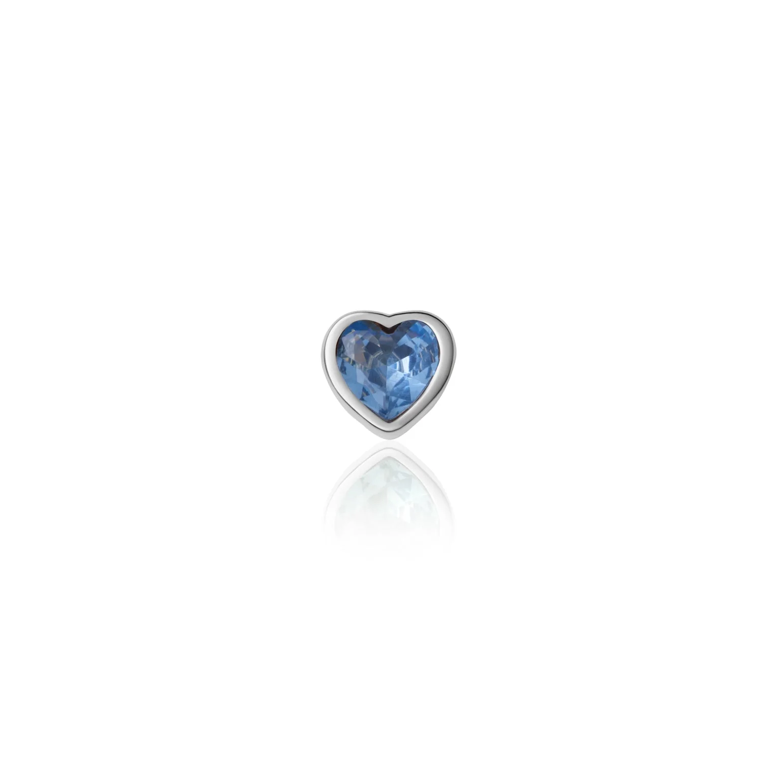 Fixed Charm - Heart Birthstone Charms (Silver) - Image 4