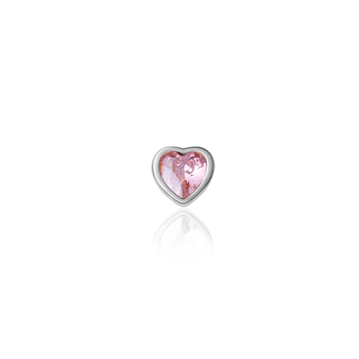 Fixed Charm - Heart Birthstone Charms (Silver) - Image 7