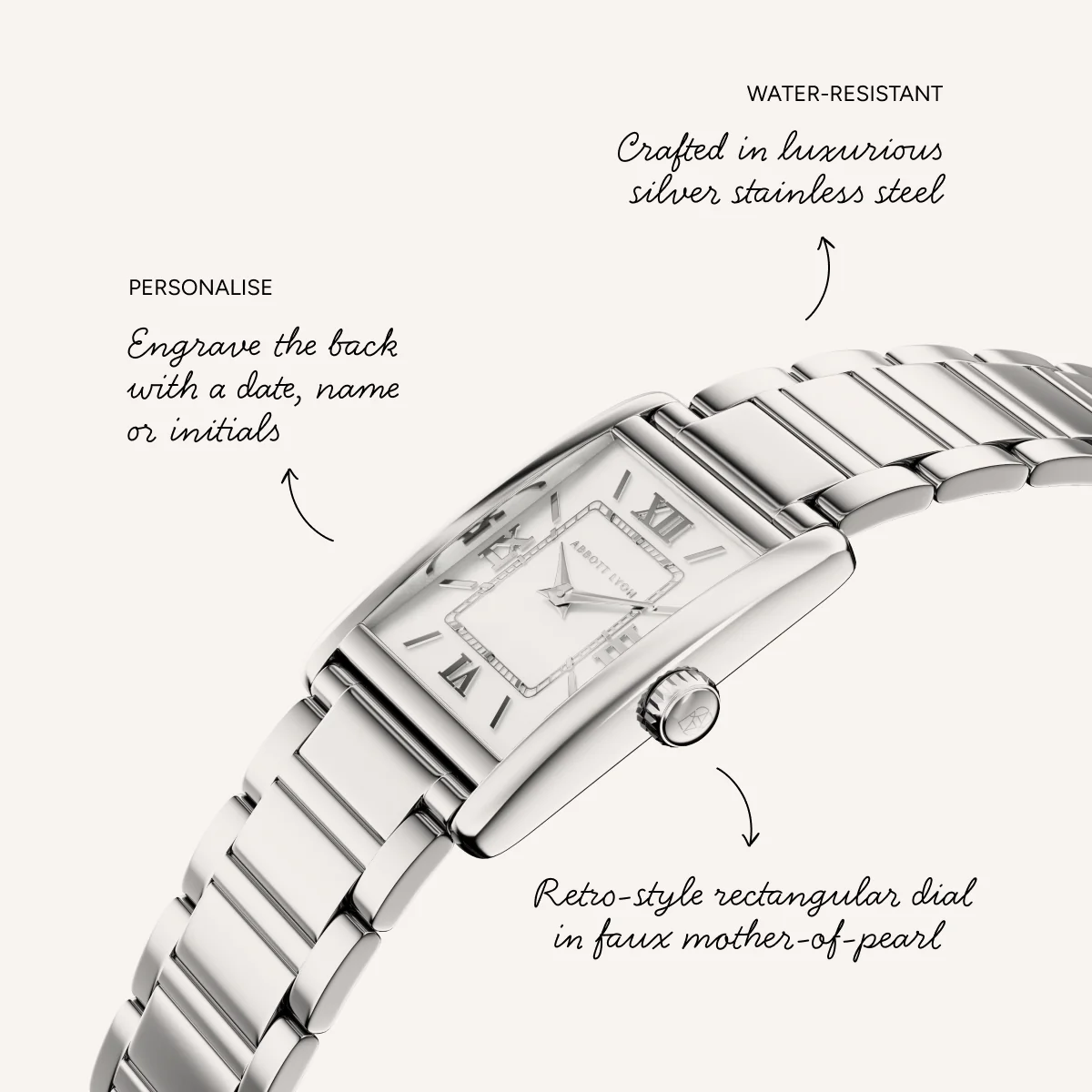 Classic Tank 33 Watch (Silver) - Image 3