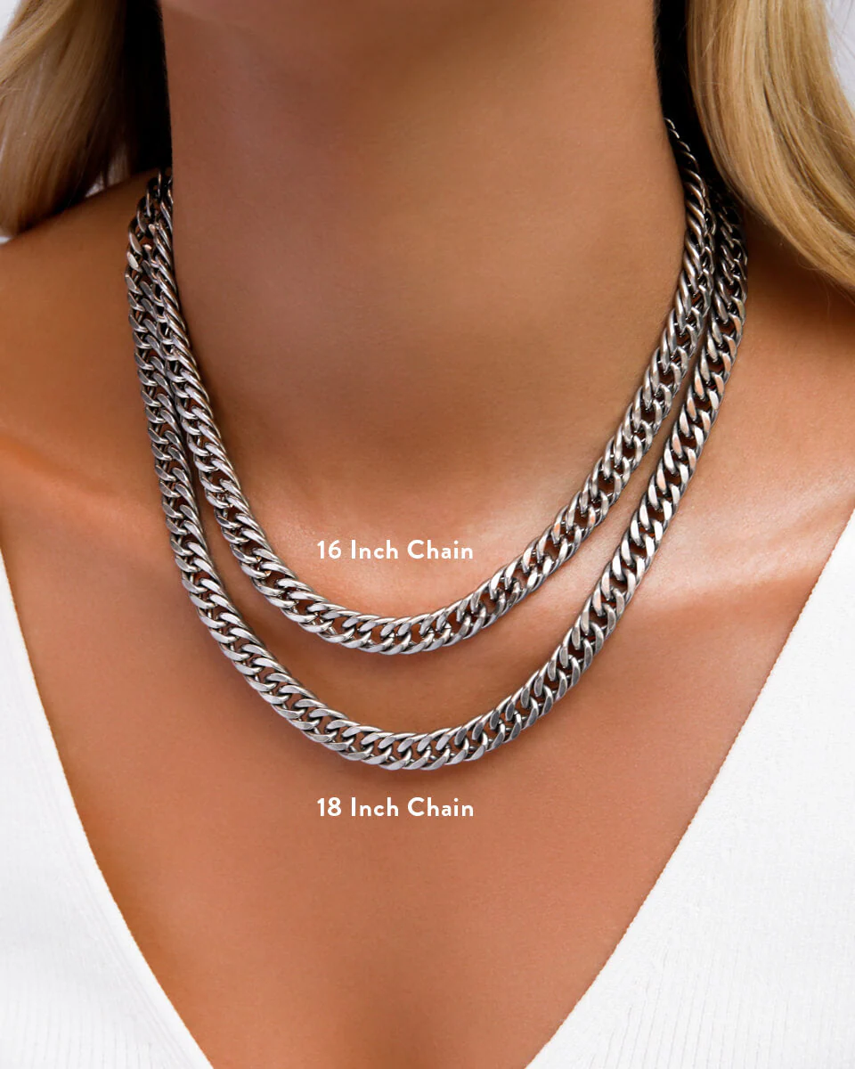 Curb Chain Necklace (Silver) - Image 2
