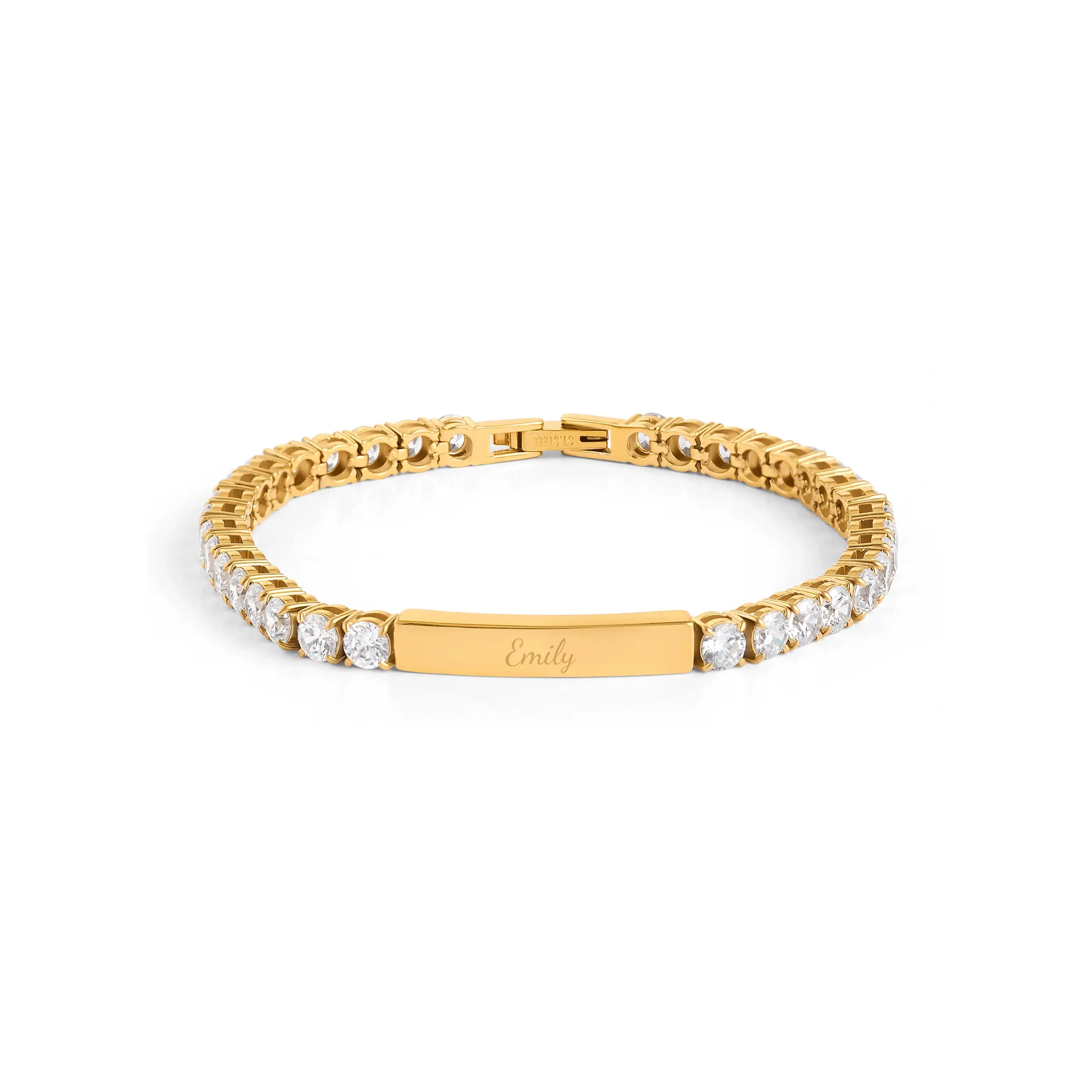 Custom Bar Tennis Bracelet (Gold)