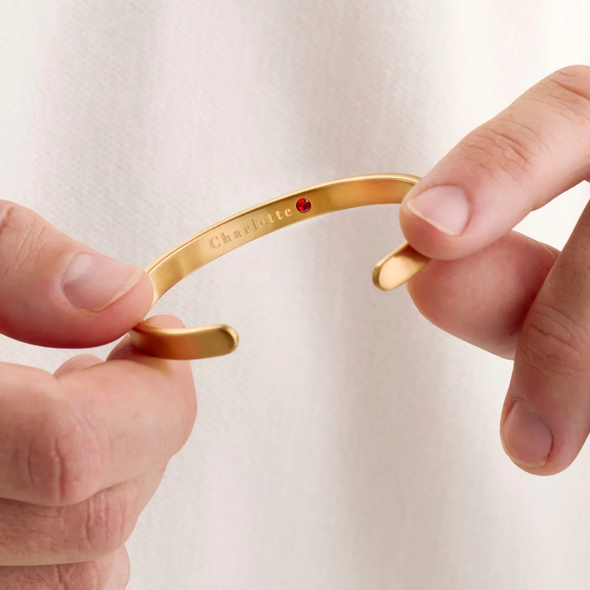 Custom Memento Cuff Bangle (Gold) - Image 2