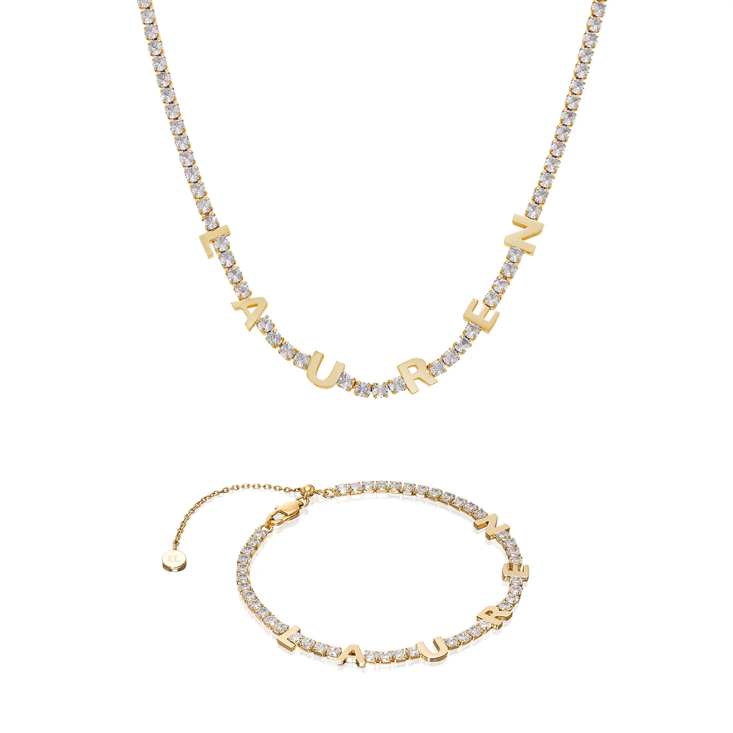 Custom Tennis Name Set (Gold)