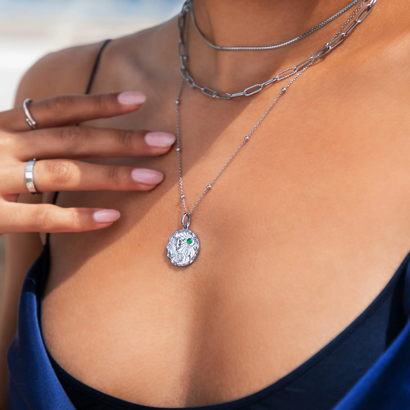 Custom Zodiac Coin Necklace (Silver) - Image 3