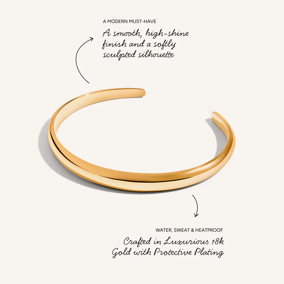 Domed Bangle (Gold) - Image 4