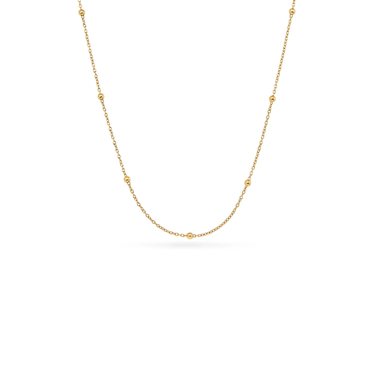 Double Fingerprint Heart Token Necklace (Gold) - Image 8