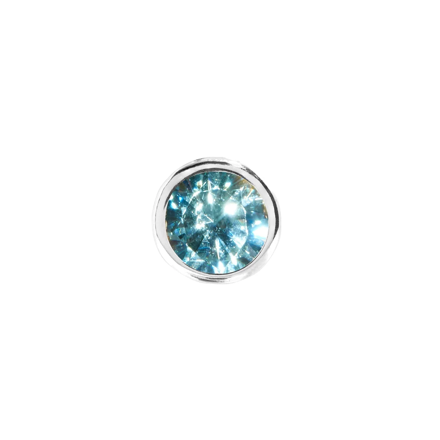 Double Initial Icon - Birthstone (Silver) - Image 4