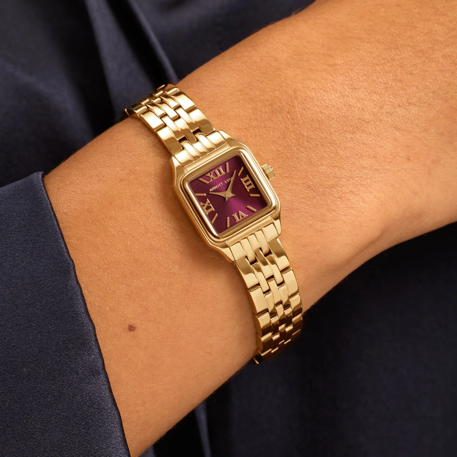 Essence 19mm Burgundy Watch (Gold) - Image 2