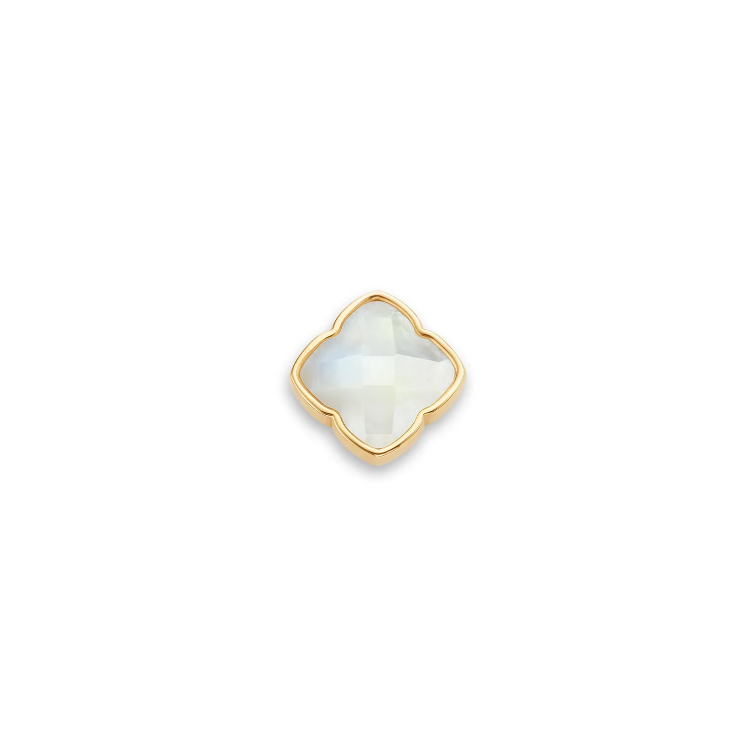 Faceted Birthstone Clover Pendant (Gold) - Image 8