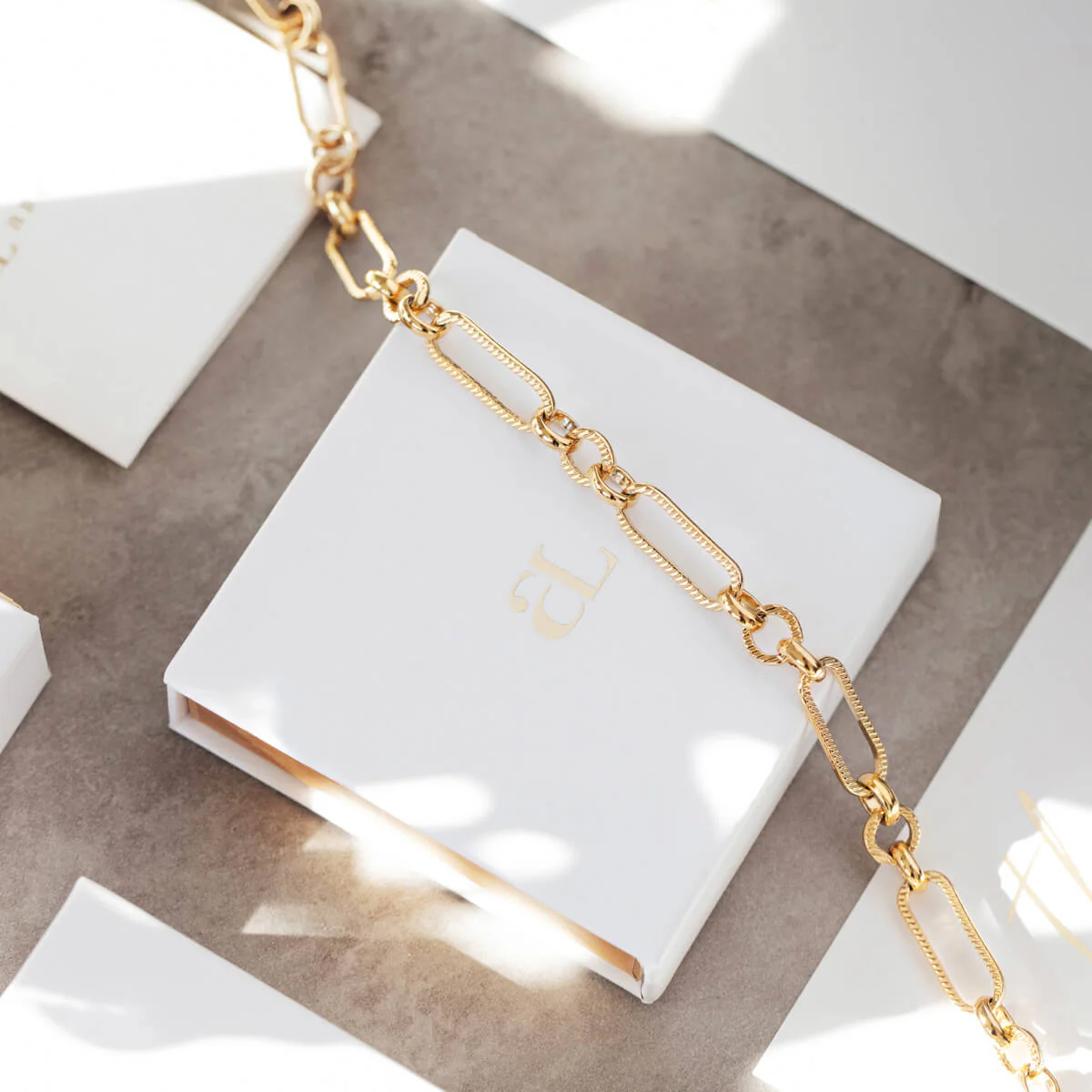 Figaro Chain Necklace (Gold) - Image 6