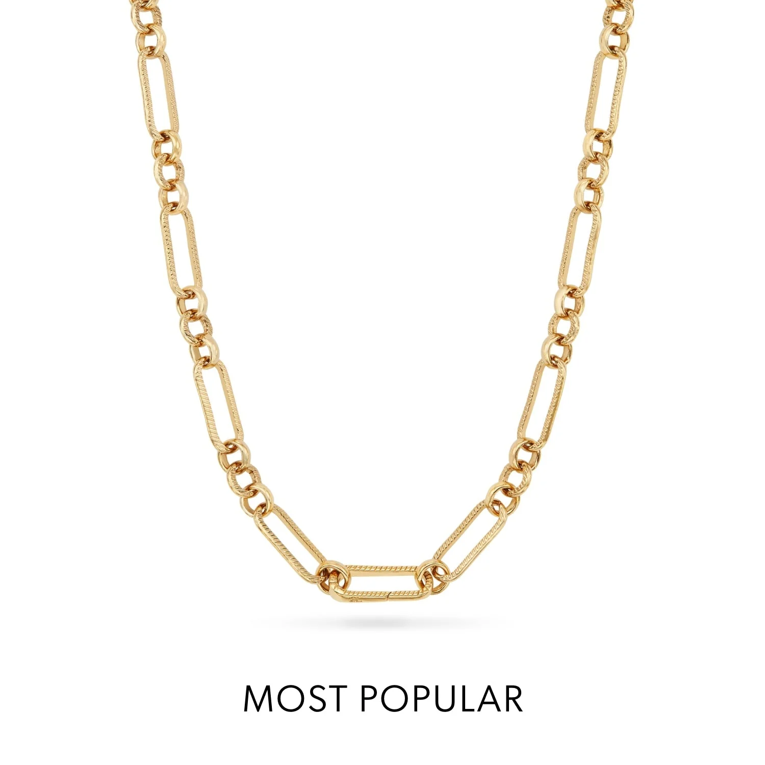 Figaro Chain Necklace (Gold) - Image 3