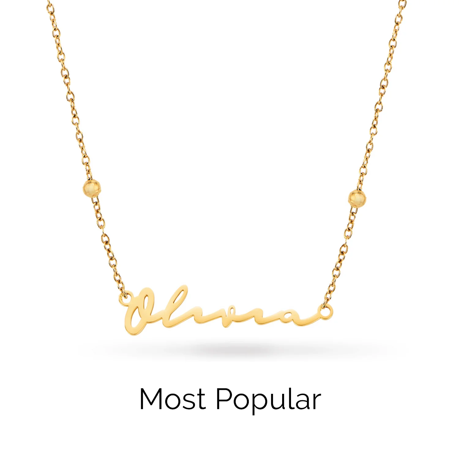 Fine Signature Name Necklace (Gold) - Image 12