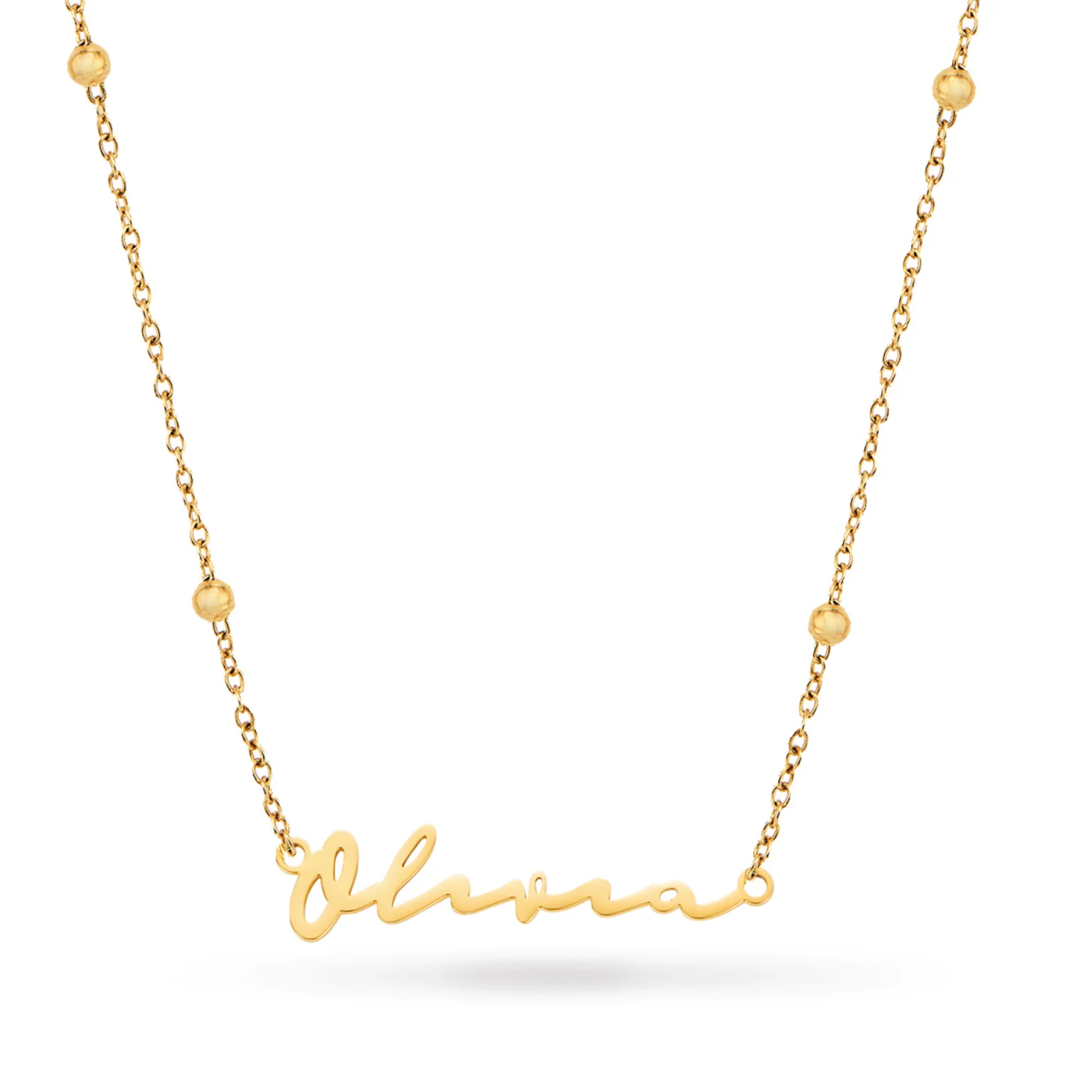 Fine Signature Name Necklace (Gold) - Image 13