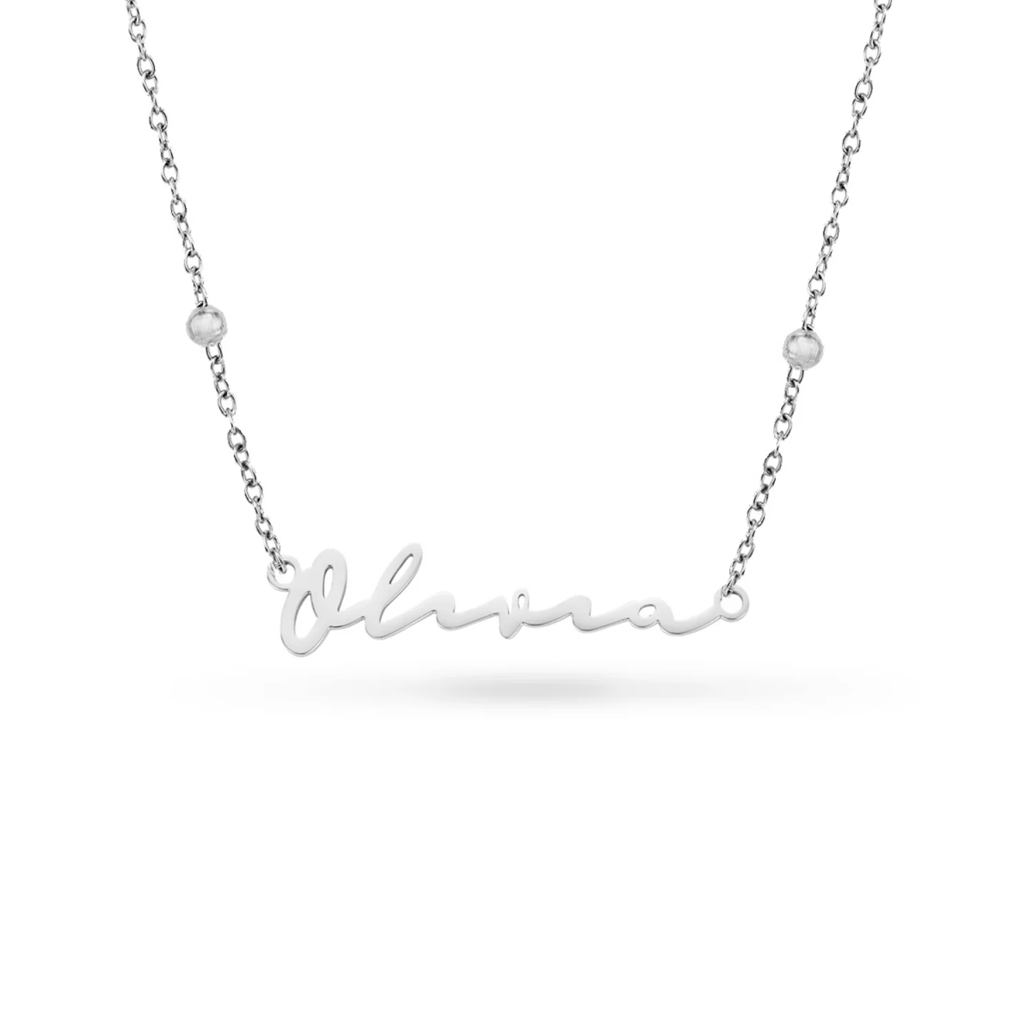 Fine Signature Name Necklace (Silver) - Image 7