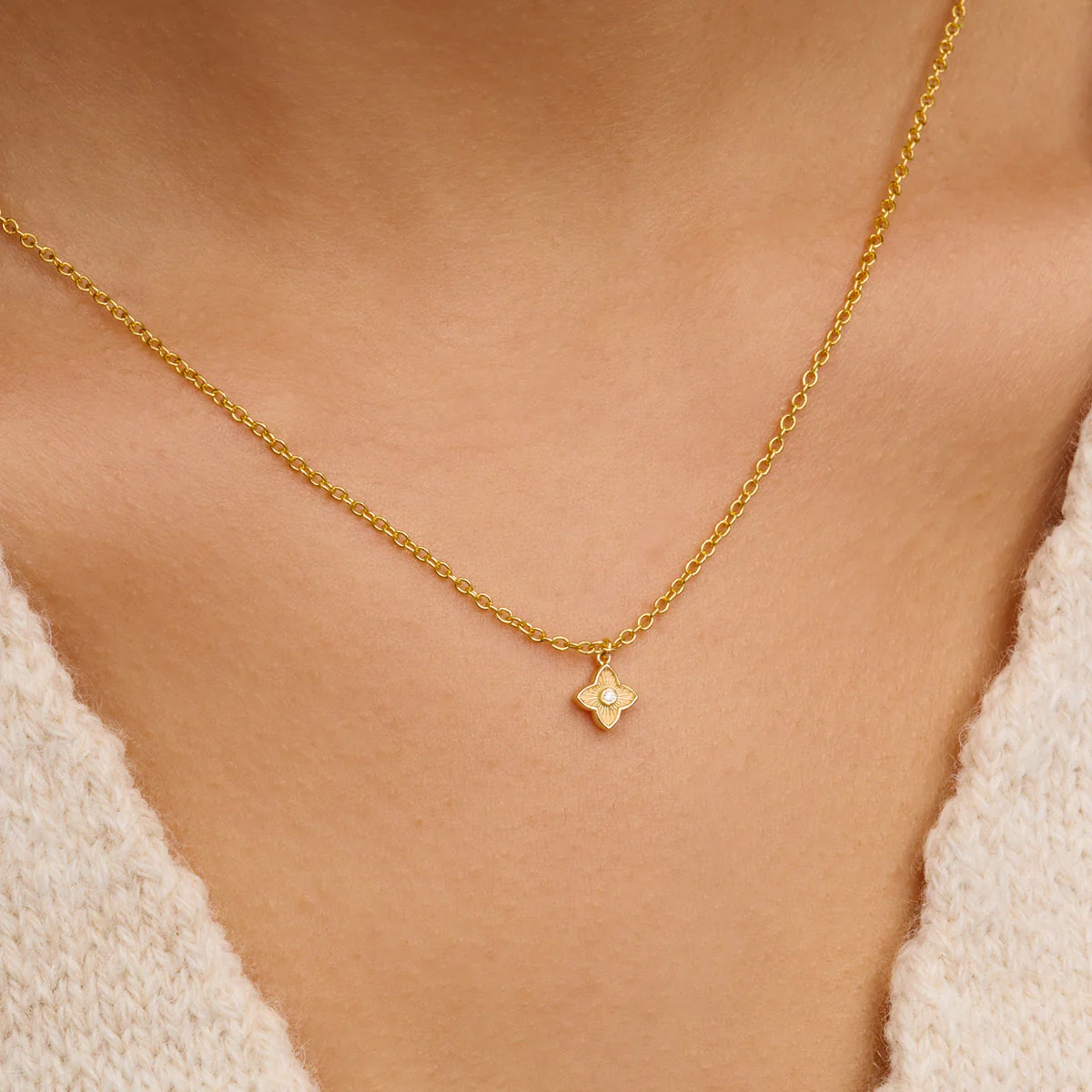 Fine Single Charm Necklace (Gold) - Image 2