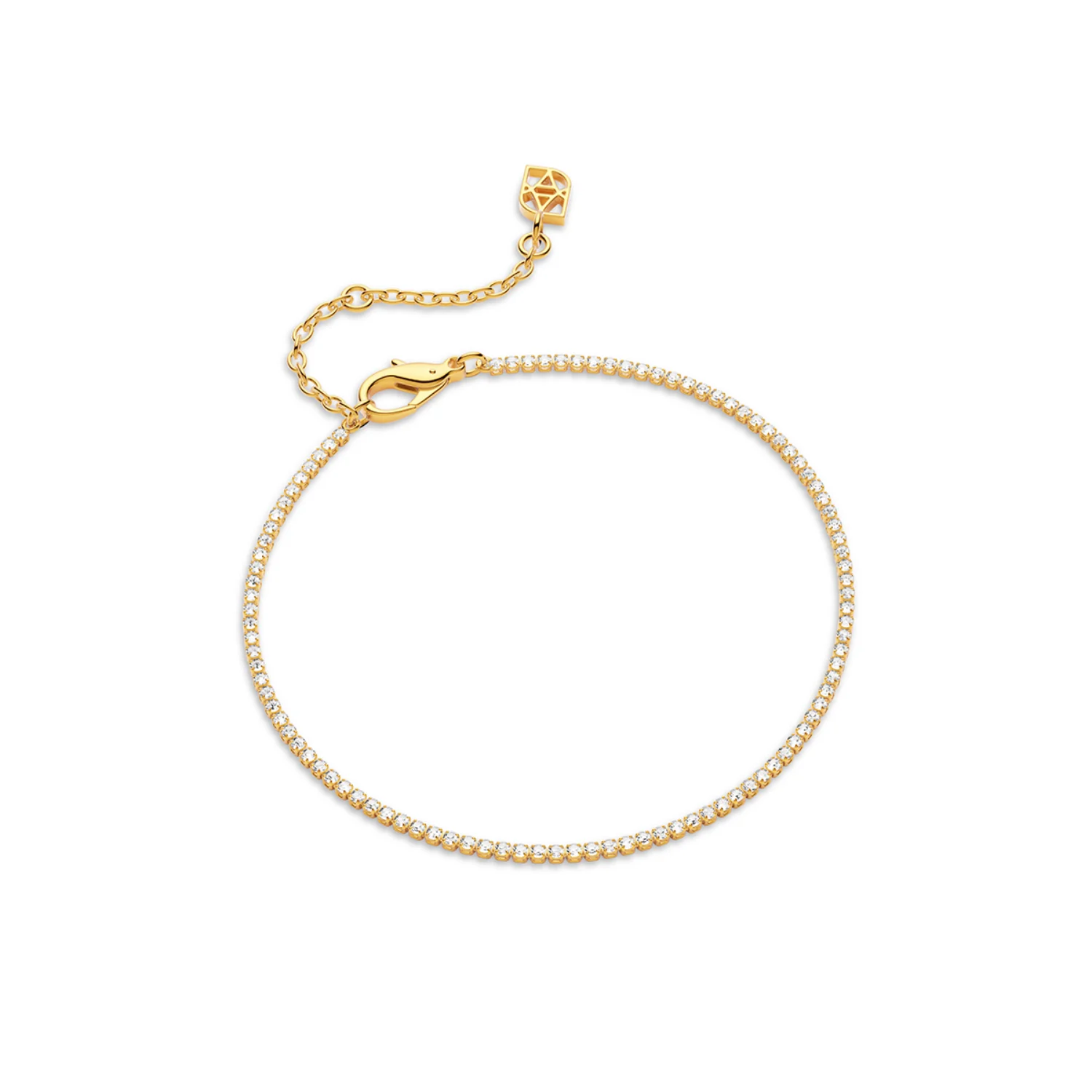Mini Tennis Chain Bracelet (Gold) - Image 5
