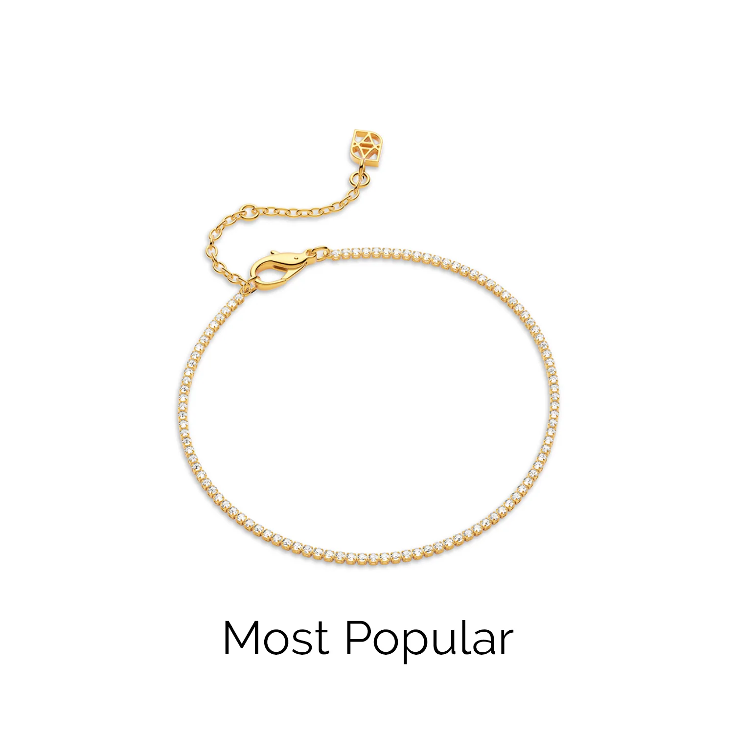 Mini Tennis Chain Bracelet (Gold) - Image 6