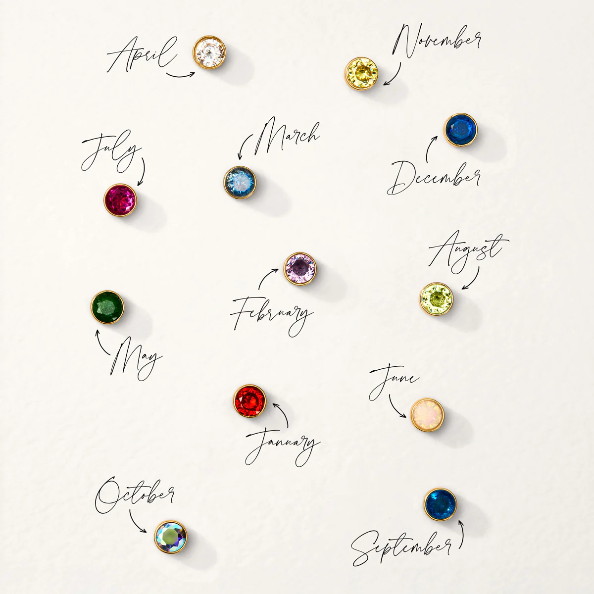Floating Birthstone Charm (Gold) - Image 6