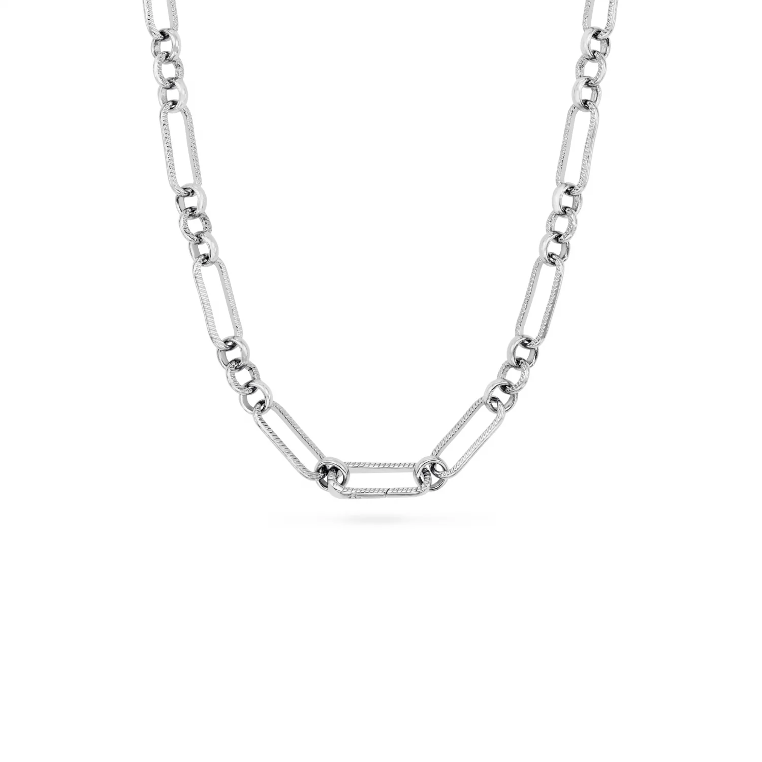 Floating Charm Heart Locket Necklace (Silver) - Image 26