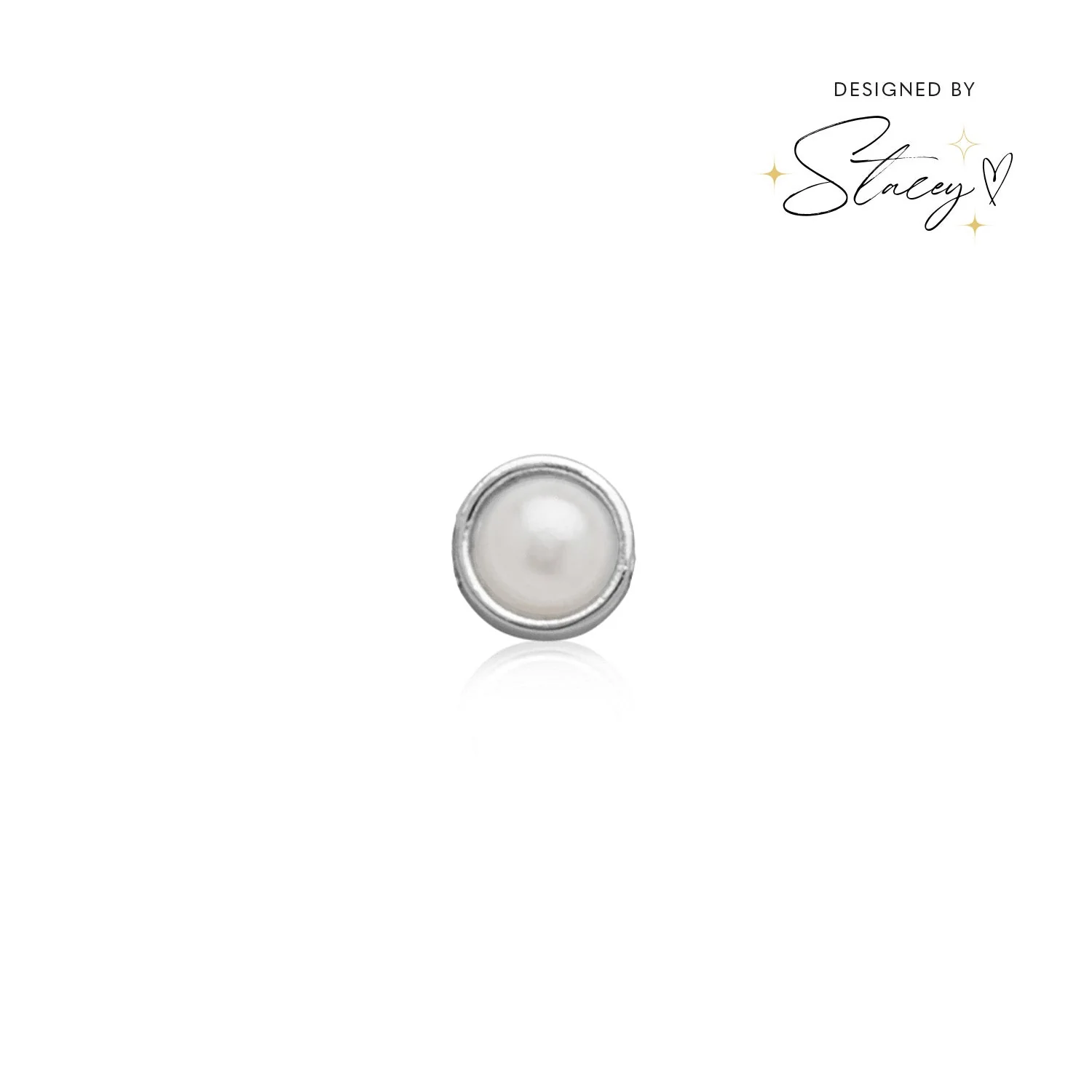 Made Mine Charms - Pearl Charm (Silver) - Image 2
