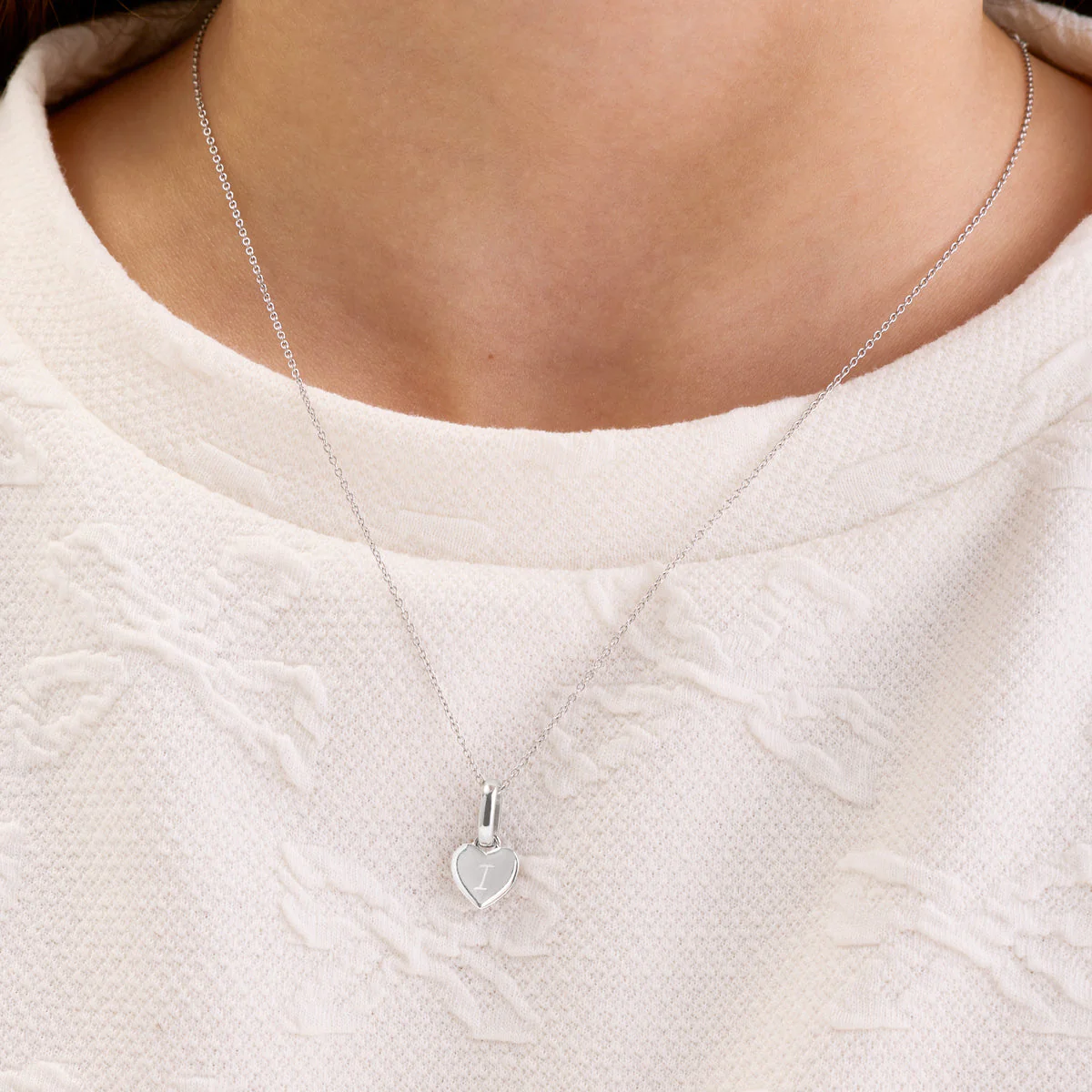 Heart 'Mini & Me' Necklace Set (Silver) - Image 2