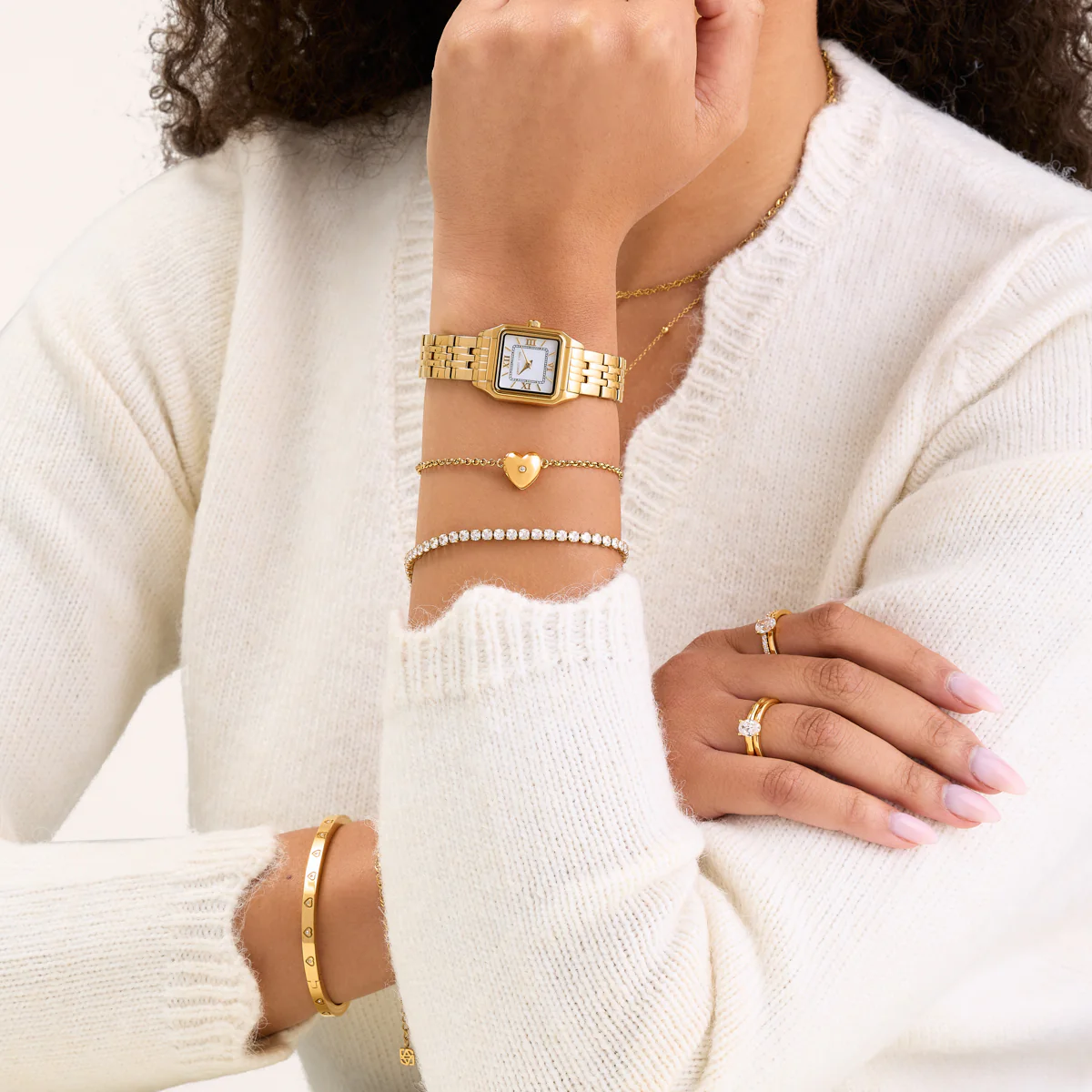Heart Photo Locket Bracelet (Gold) - Image 4