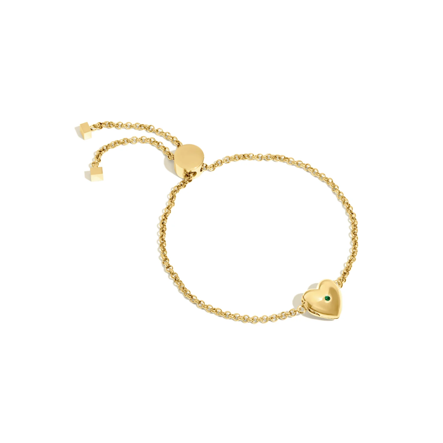 Heart Photo Locket Bracelet (Gold) - Image 7
