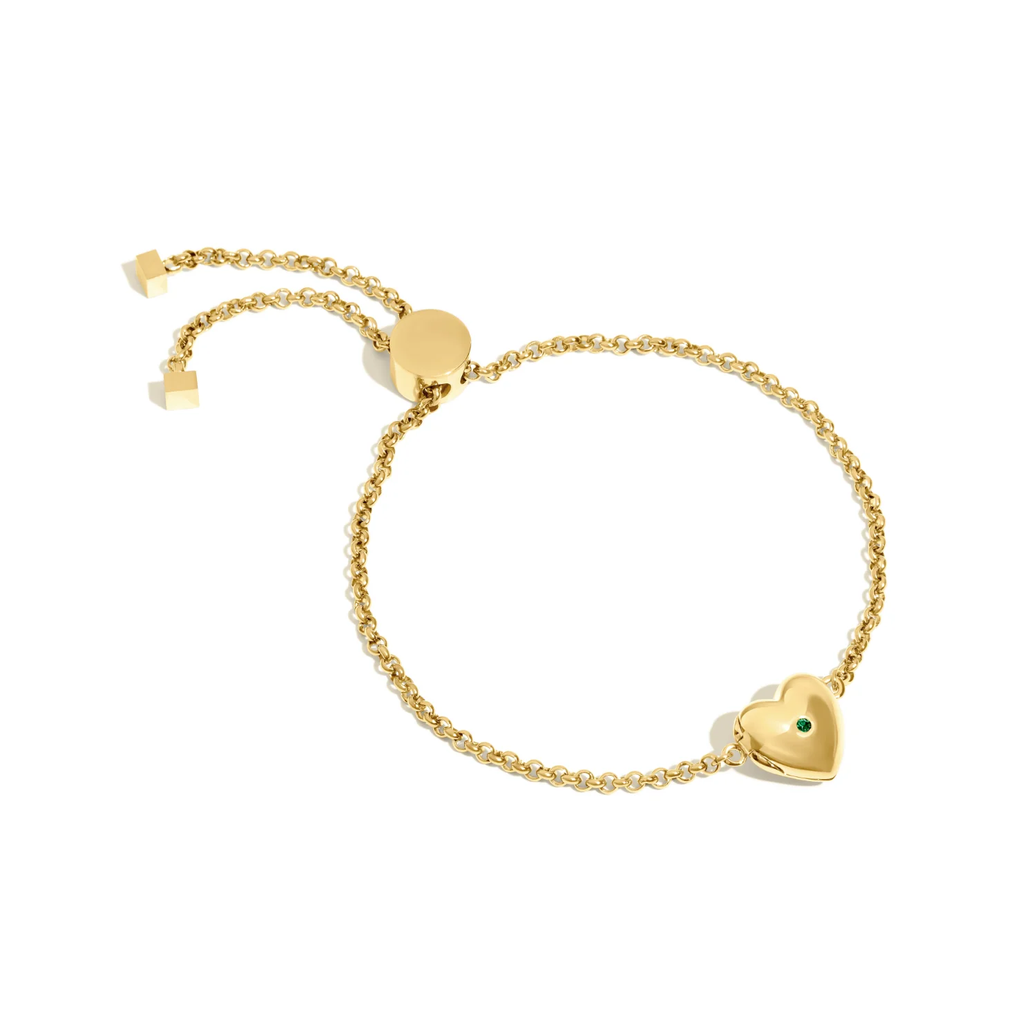 Heart Photo Locket Bracelet (Gold) - Image 8
