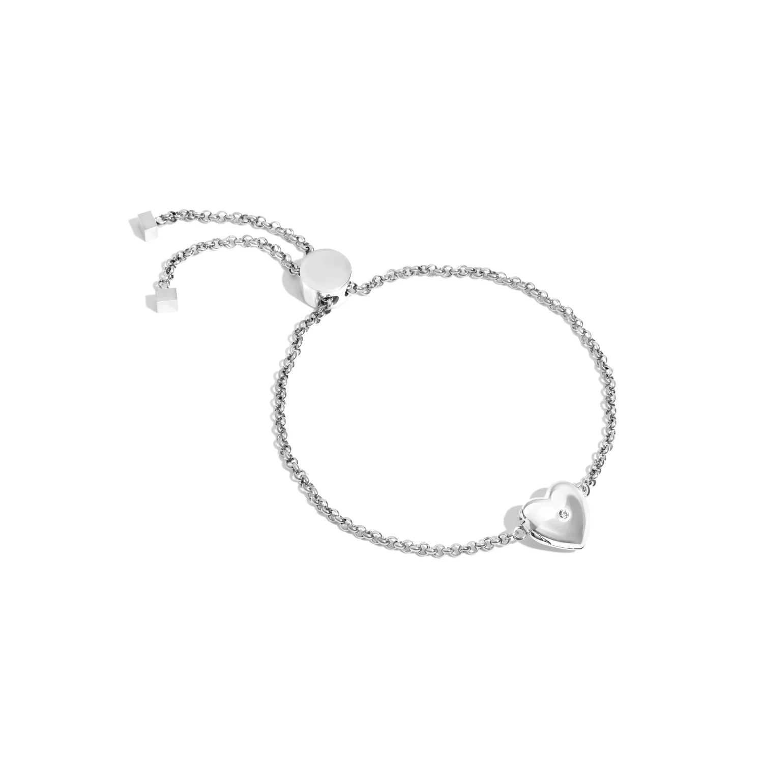 Heart Photo Locket Bracelet (Silver) - Image 9