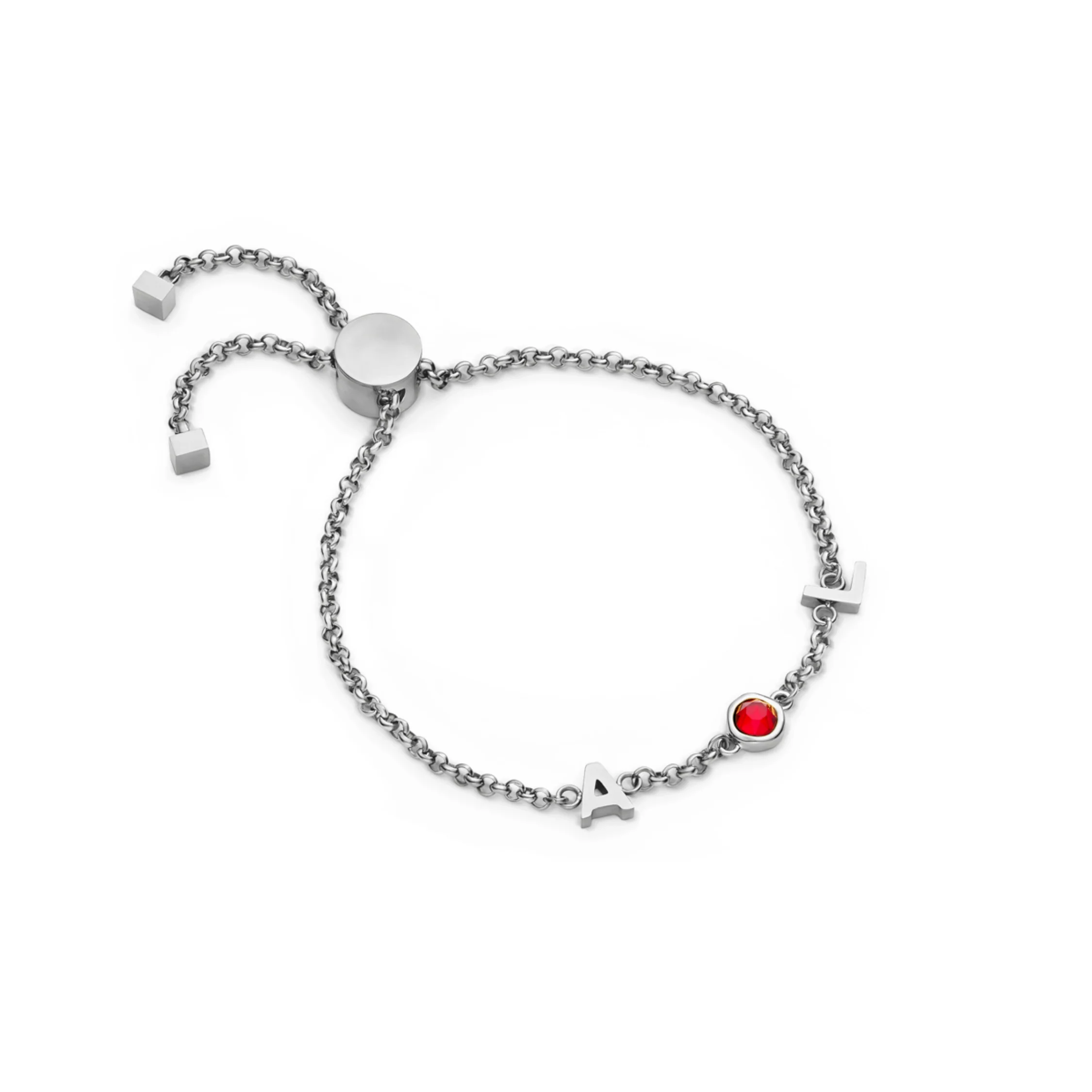 Made Mine Initials & Birthstone Bracelet (Silver) - Image 20