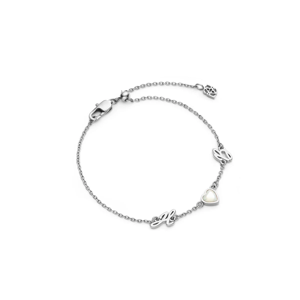 Made Mine Initials & Birthstone Bracelet (Silver) - Image 6