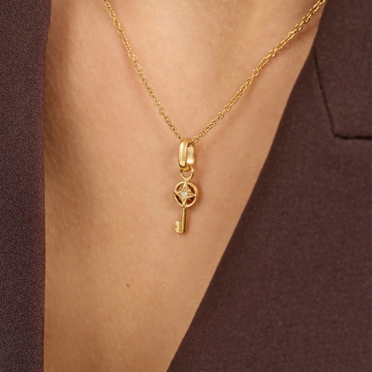 Key to Happiness Pendant (Gold) - Image 2