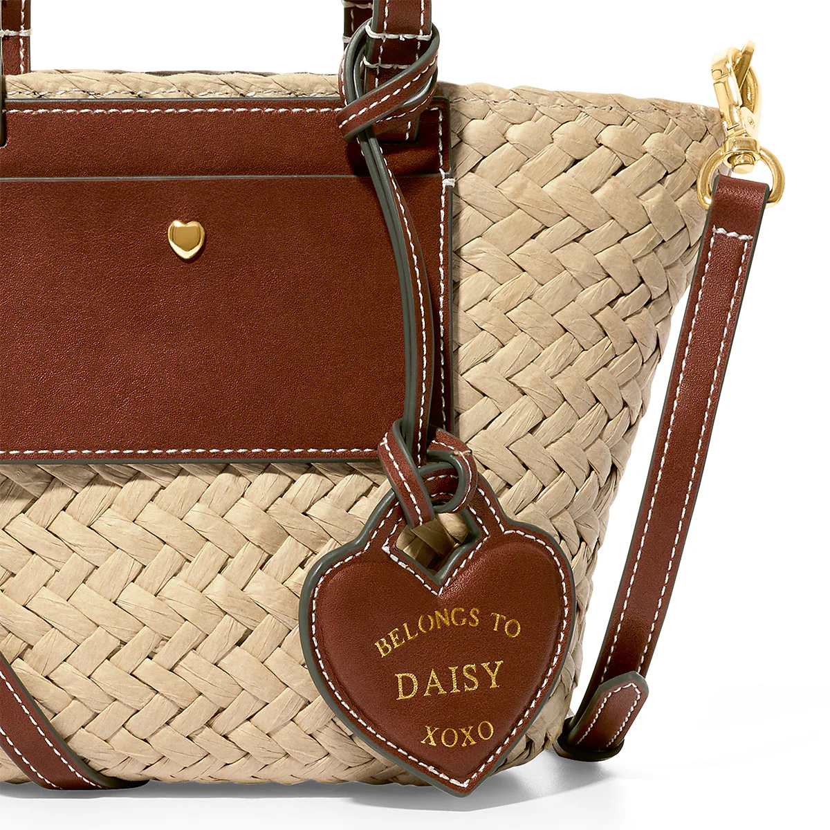 Kid's Raffia Structured Bag (Natural) - Image 8