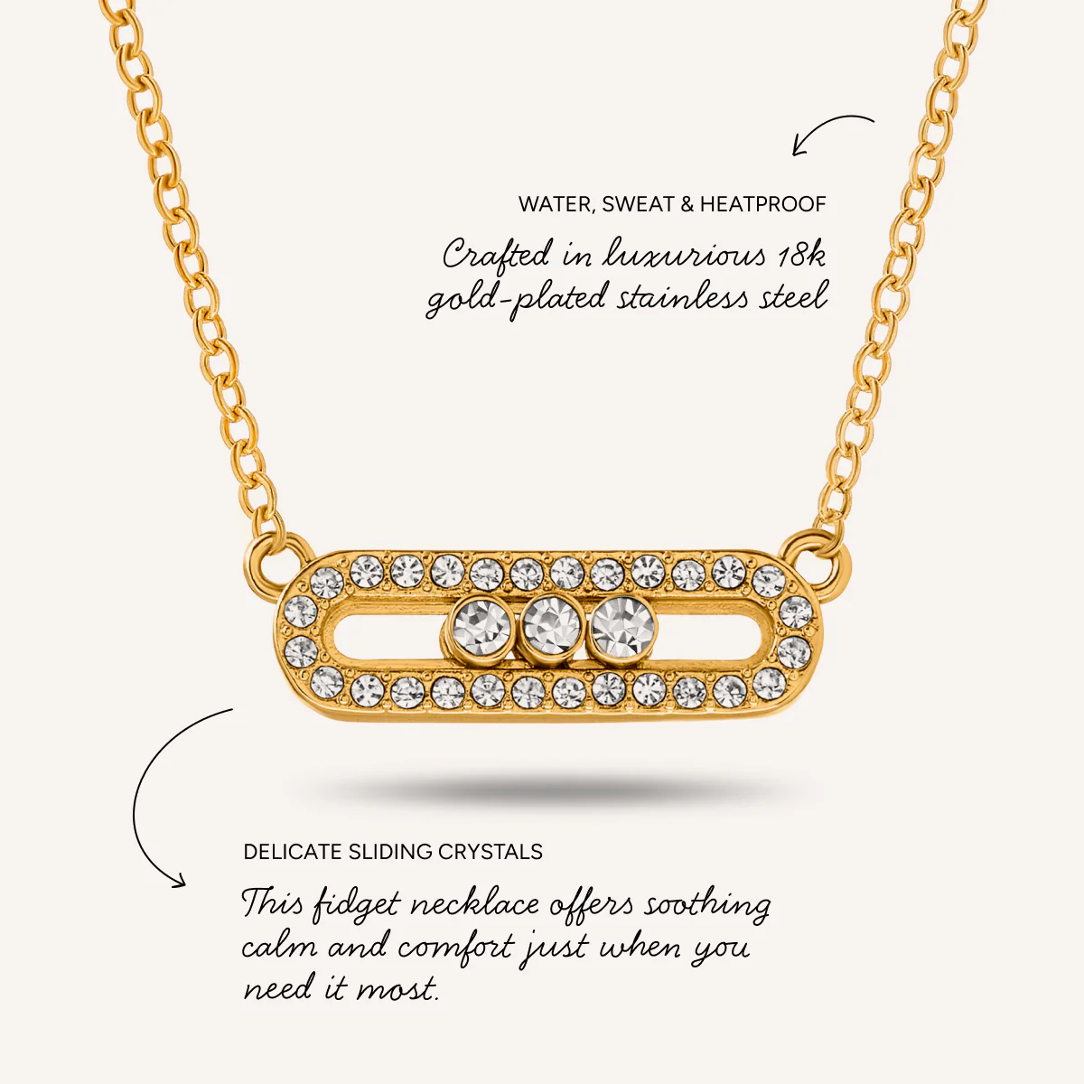 Pavé Kinetic Necklace (Gold) - Image 3