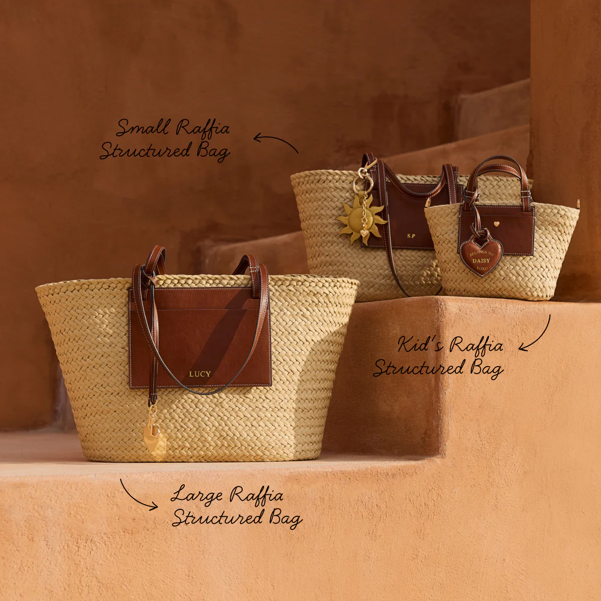 Kid's Raffia Structured Bag (Natural) - Image 5