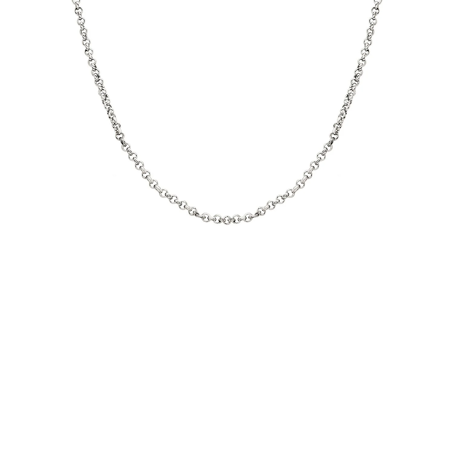 Layering Box Chain Necklace (Silver) - Image 3