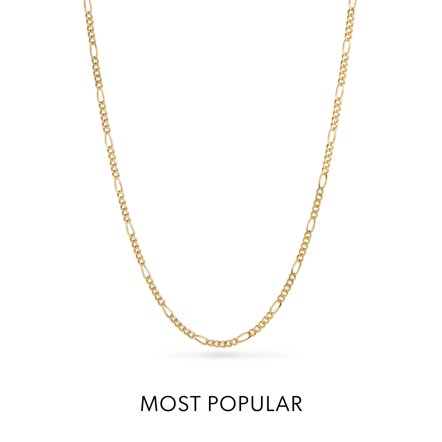 Layering Small Figaro Chain Necklace (Gold) - Image 3