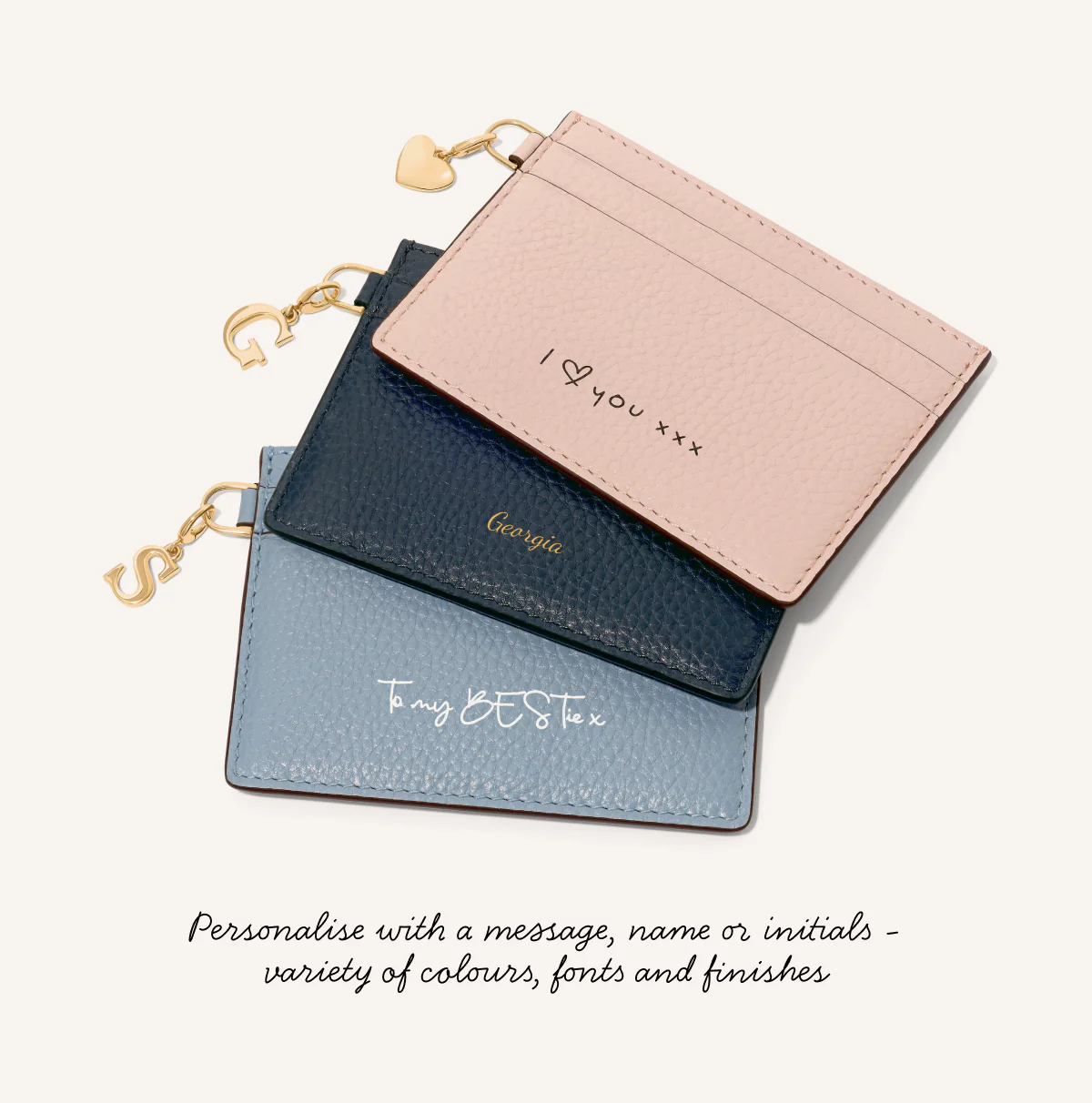 Leather Card Holder (Navy) - Image 4